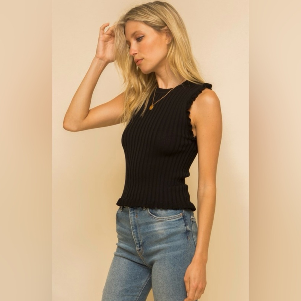 #36 SLEEVELESS FRILL TOP IN VARIOUS COLORS! - Picture 7 of 7